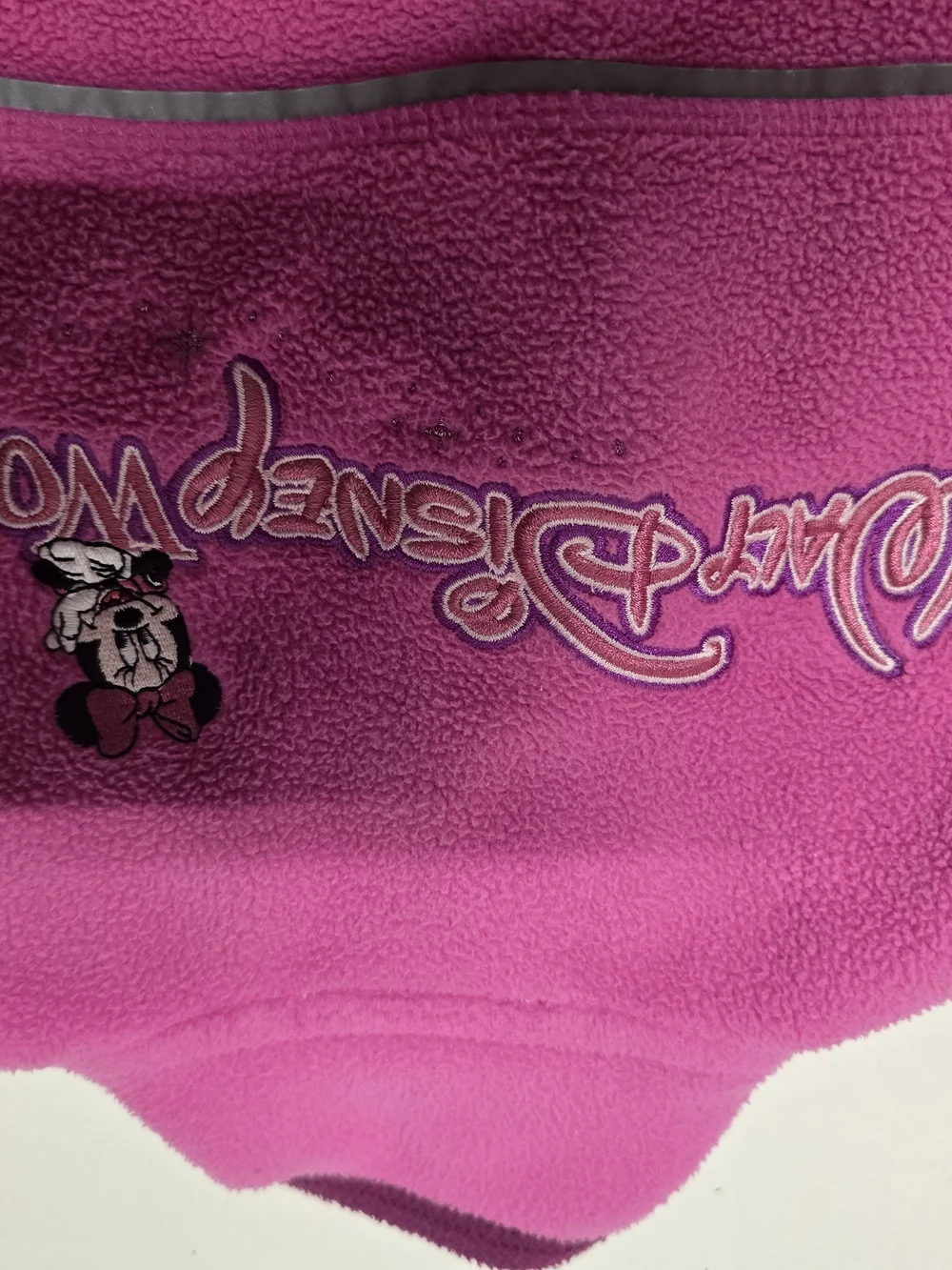 Disney Girls' Bright Pink & Plum Fleece Puffer Jacket